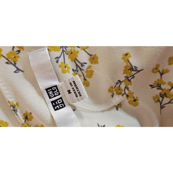 Uniqlo Joy Of Print Cath Kidston Floral Button Maxi Dress Womens Medium Yellow - Picture 3 of 3